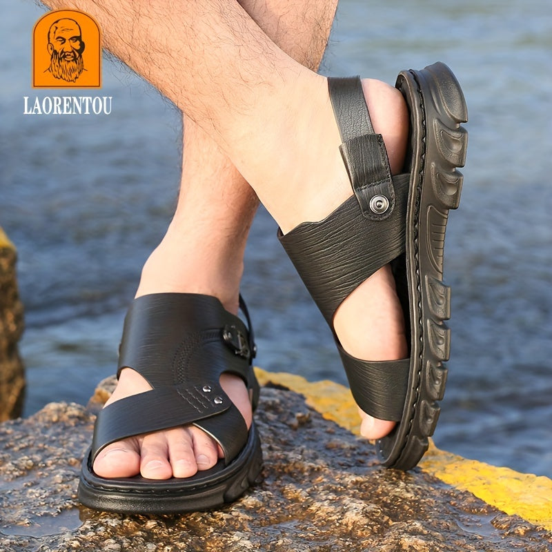 Men's Non Slip Sandals Quick Dry Closed Toe Rubber Sole Beach Shoes
