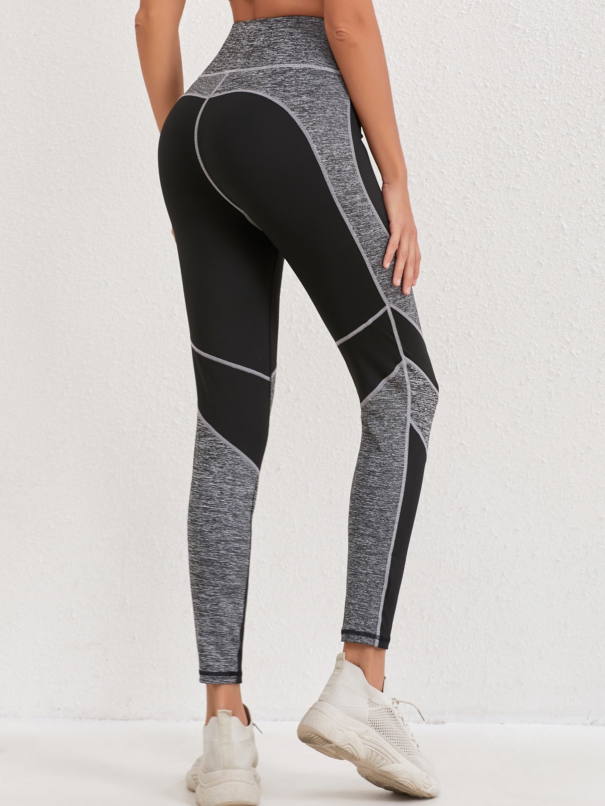High Waist Tummy Control Fitness Pants Quick Dry Running Yoga Hip Lifting Sports