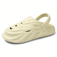 Men's Slip On Platform Clogs Unisex Outdoor Hollow Out Beach Sandals