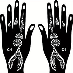Temporary Tattoo Stencils Long Lasting Waterproof Hand Stencils Self Adhesive