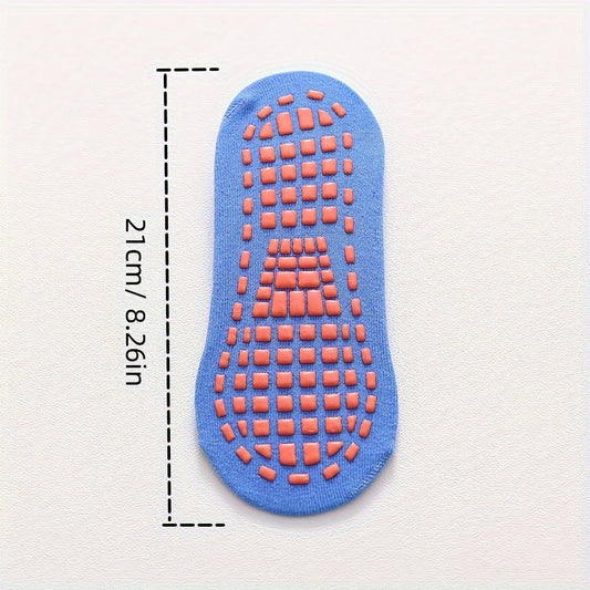 Teen's Solid Yoga Socks with Grip for Outdoor Activities