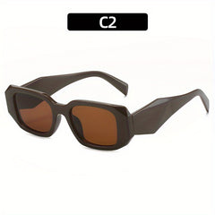 Rectangle Sunglasses Casual Gradient Glasses UV400