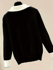 Long Sleeve Collar Sweater for Women