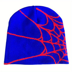 Y2K Gothic Spider Pattern Knitted Hat Beanie Winter Warm Beanies