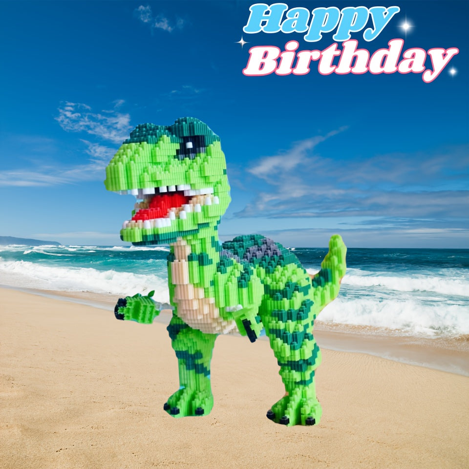 Dinosaur 3D Puzzle Building Blocks Set - DIY Model Kit for Ages