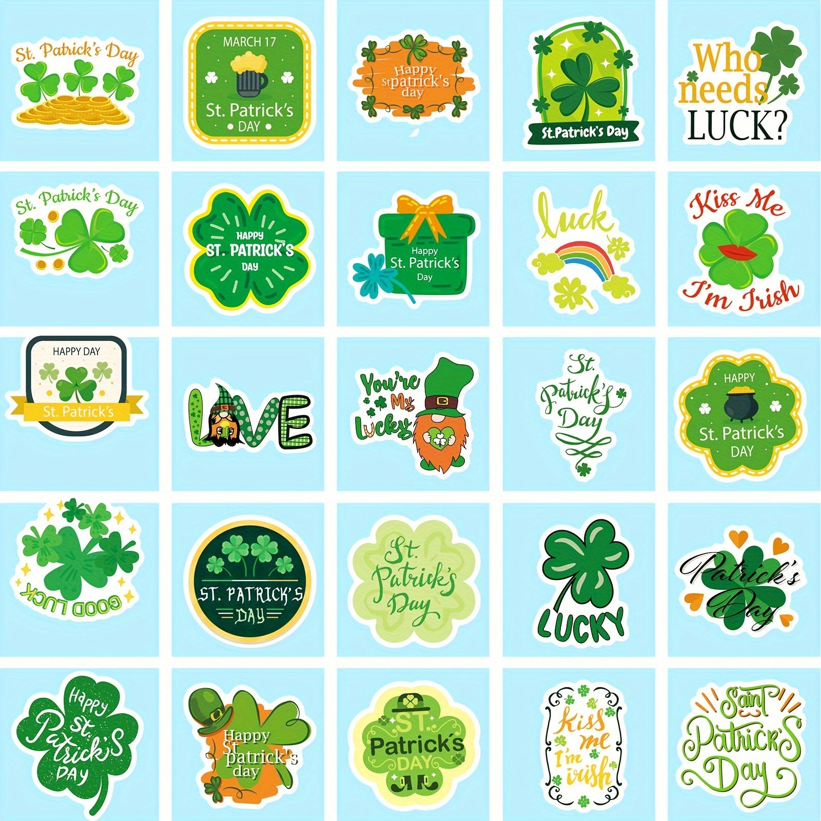 50pcs DIY Graffiti Stickers Lucky Plants Style Stickers