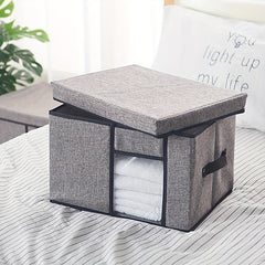 1pc Wardrobe Clothes Storage Bag Foldable Fabric Clothes Pants Finishing Bag