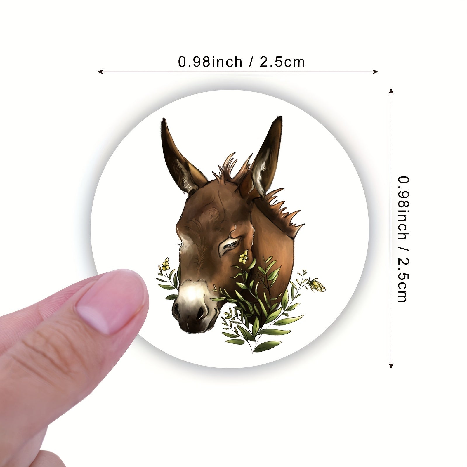 500 Donkey Stickers Roll Waterproof Vinyl Decals for Adults