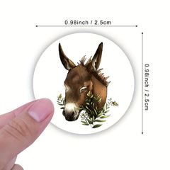 500 Donkey Stickers Roll Waterproof Vinyl Decals for Adults