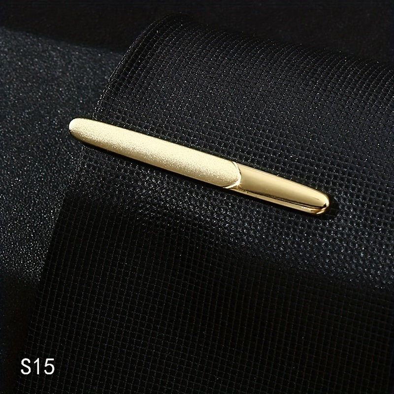 Men's Business Striped Matte Tie Clip High end Tie Clip Weddings Business Partie