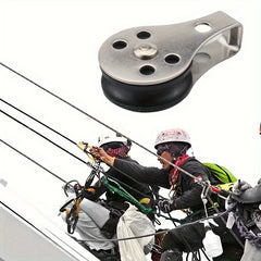 5pcs Stainless Steel Pulley Single Wheel Swivel Pulley Load Bearing