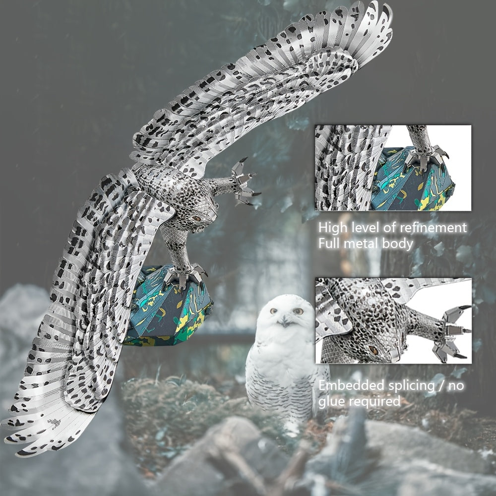 Piececool 3D Metal Puzzle Snowy Owl Model Kit
