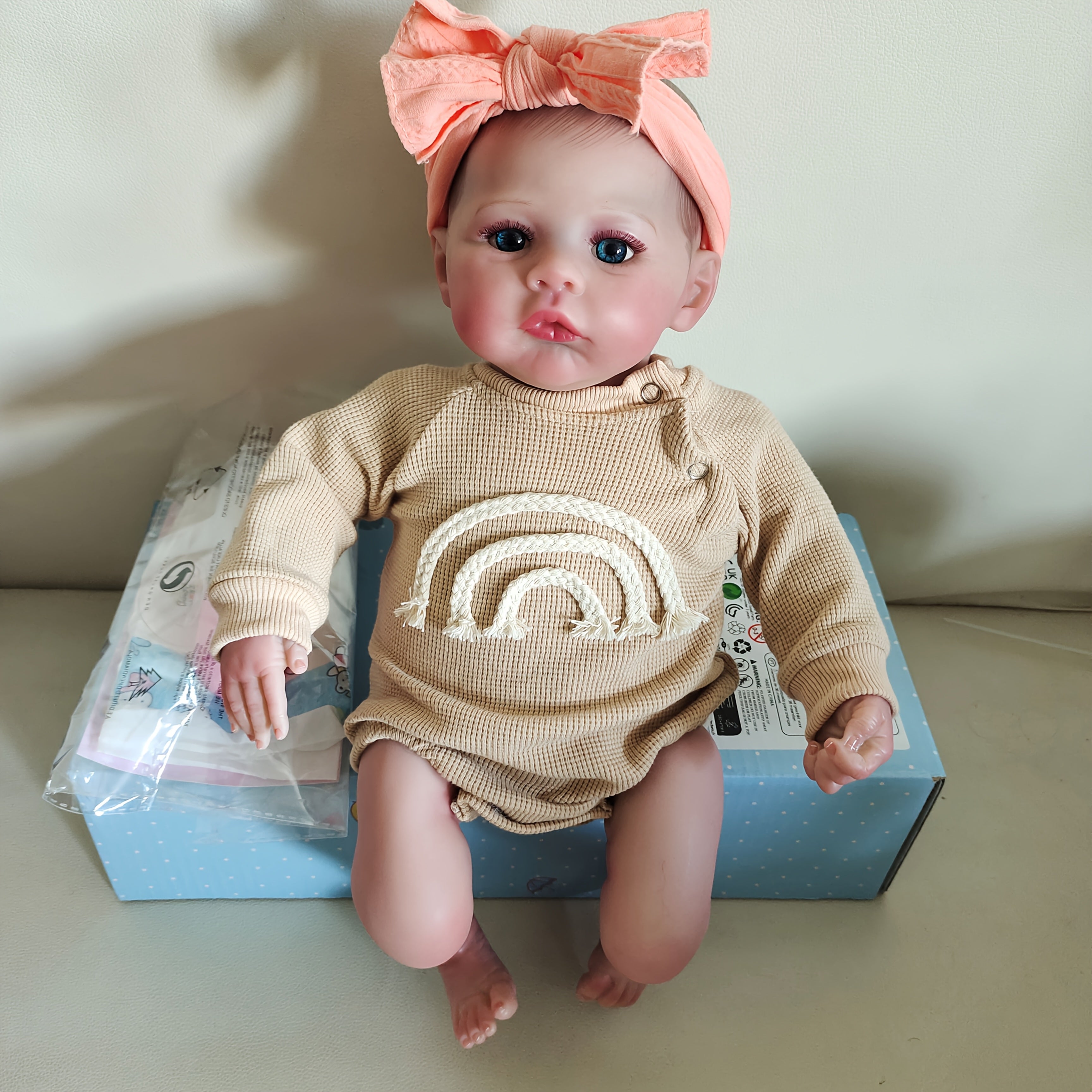KEKEAIAI 17 inch Soft Body Reborn Baby Doll with Artisan Craftsmanship