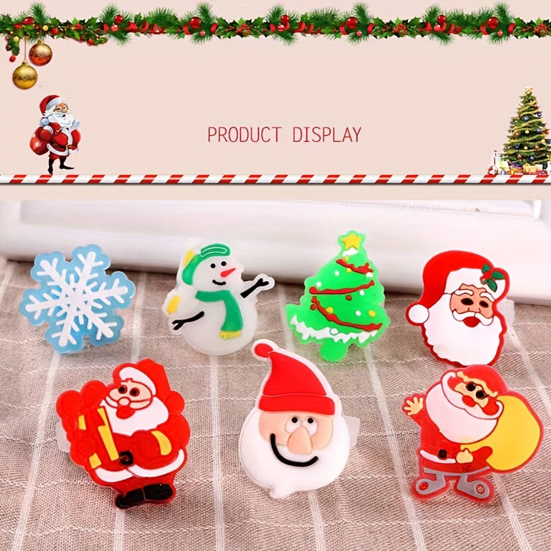 5pcs Christmas Glowing Rings Party Supplies