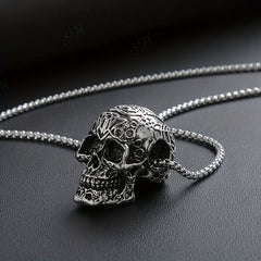 Skull Pendant Alloy Necklace for Girls Boys Teen