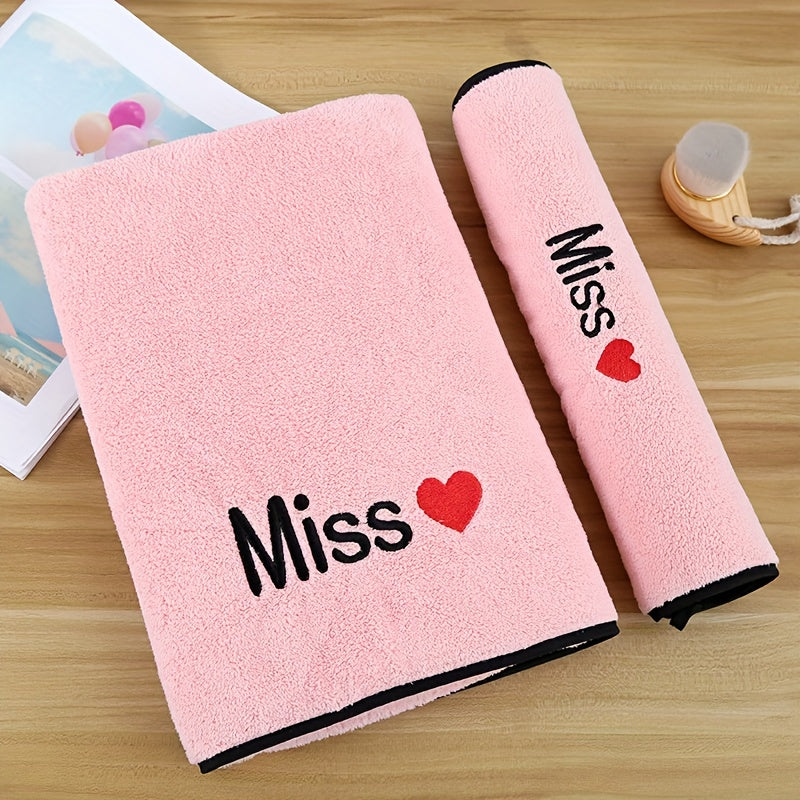 Couple Towel Set Soft Hand Towel Coral Velvet Bath Towel