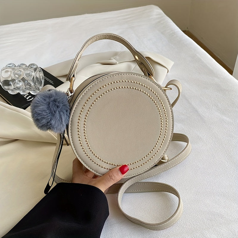 Mini Vintage Crossbody Bag Round Shoulder Bag Retro Casual Handbag