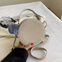 Mini Vintage Crossbody Bag Round Shoulder Bag Retro Casual Handbag