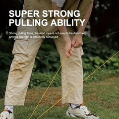 Windproof Reflective Rope for Camping, Durable Nylon Tent Lanyard