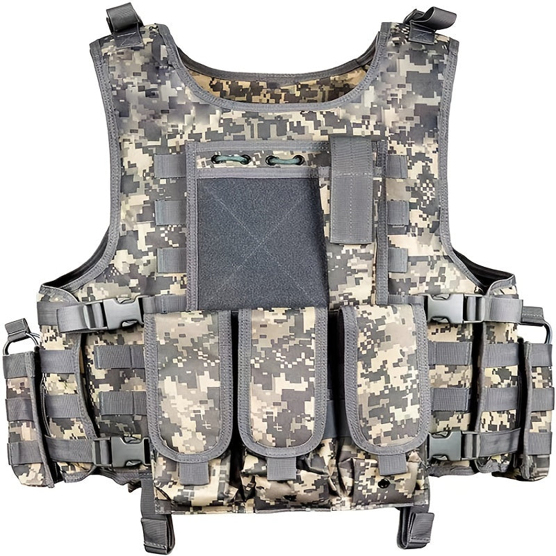 Camouflage Combat Training Vest - Adjustable Outdoor Tactical Vest Kit