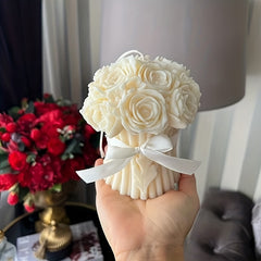 3D Flower Bouquet Candle Silicone Mold DIY Rose Basket Resin Molds
