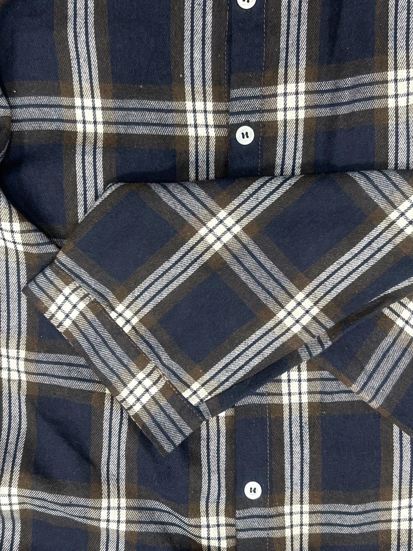 Preppy Blouse Women's Plus Plaid Print Long Sleeve Button Up Top