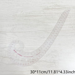 1pc DIY Sewing Ruler French Curve Comma Shaped Ruler For Pattern Making