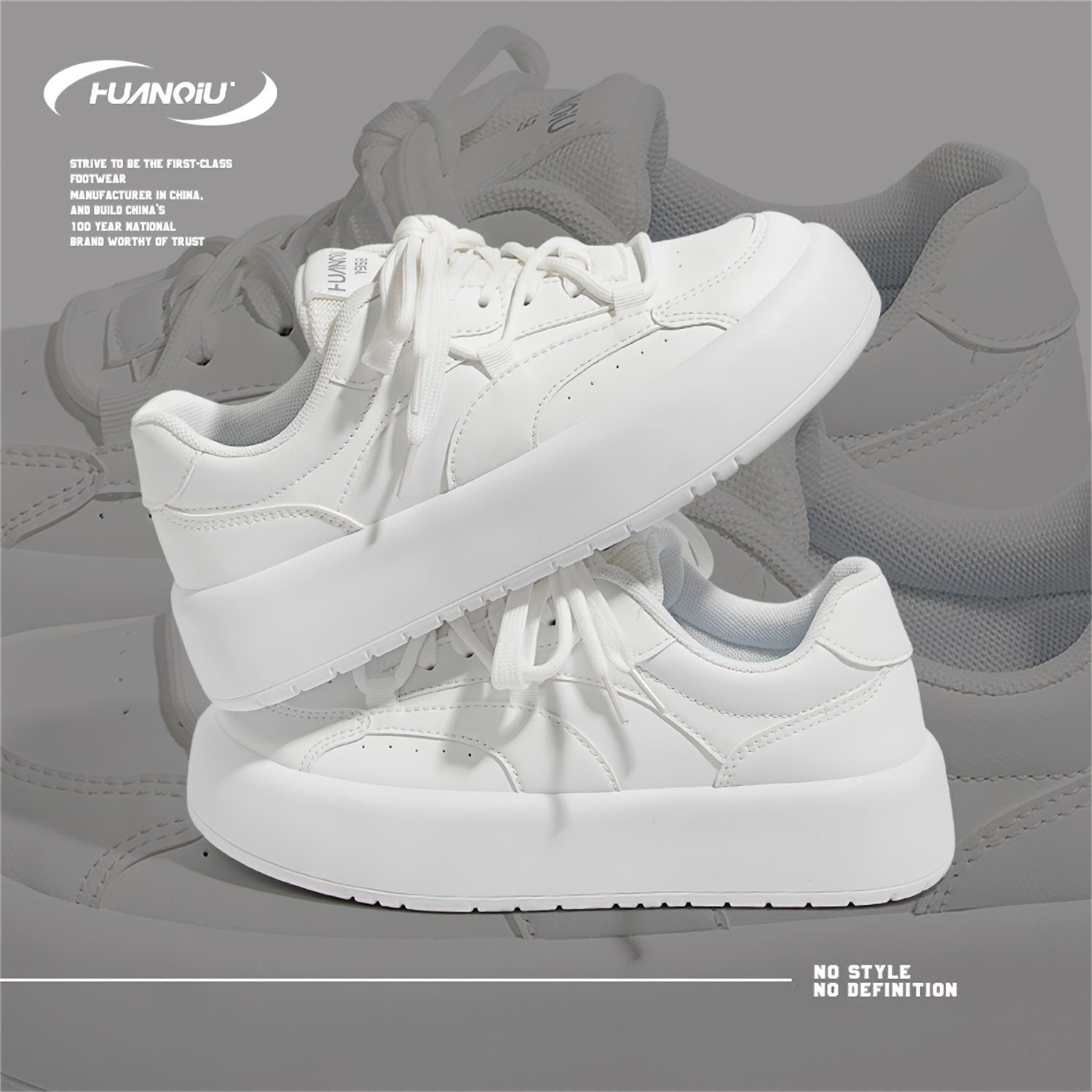 HUANQIU Women's Lace-up Lightweight Sports Sneakers