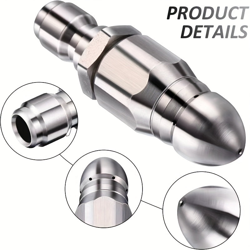 2pcs Stainless Steel Drain Nozzle 5000 PSI + Quick Connector