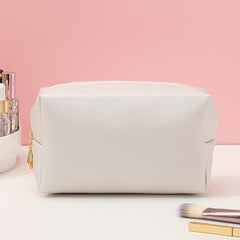 Square Makeup Bag with Zipper for Travel and Organization