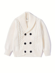 Boys Casual Knitted Sweater Cardigan Jacket for Winter