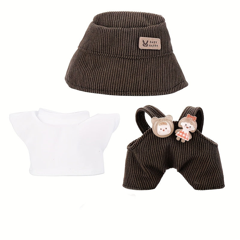 Doll Suspender Set with Hat, Coat, Pants