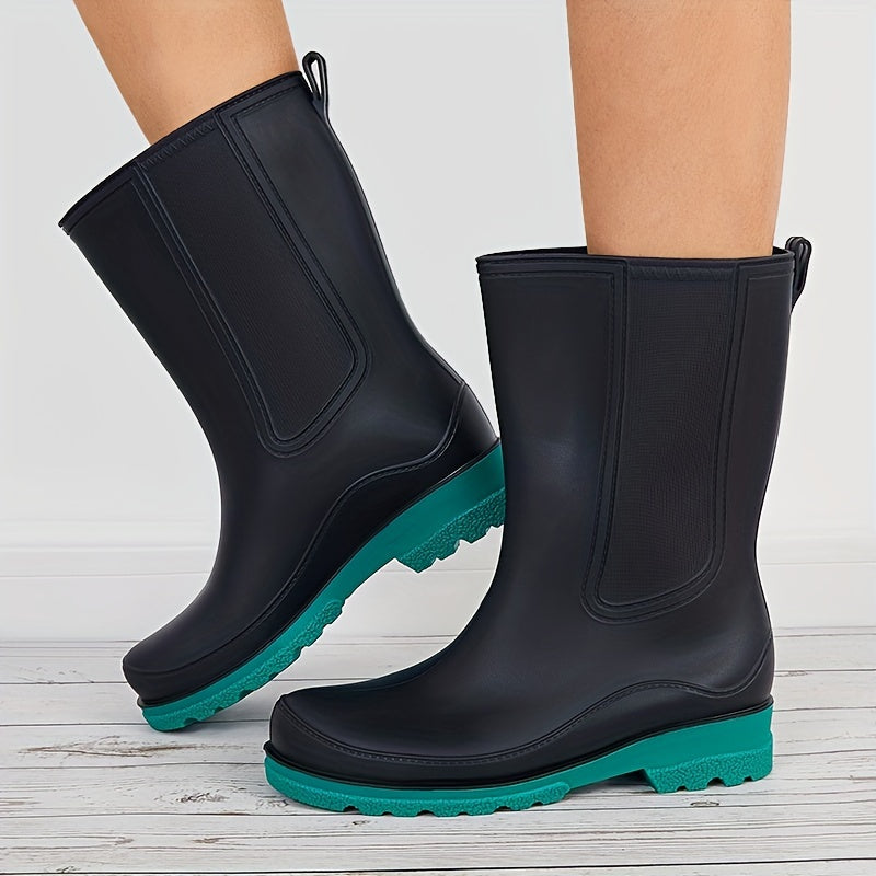 Women's Waterproof Rubber Rain Boots Comfortable Non-slip Shoes