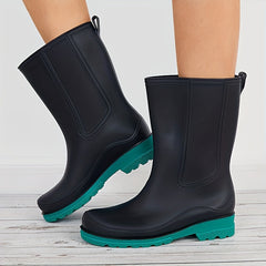 Women's Waterproof Rubber Rain Boots Comfortable Non-slip Shoes