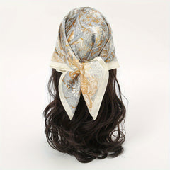 Satin Twill Scarf Print 70cm Square Scarf for Women