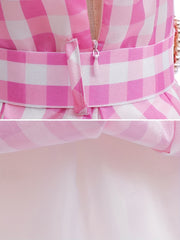 Girl's Plaid A-Line Dress for Cosplay & Dress-Up
