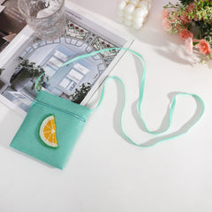 Fruit Crossbody Bag Small Coin Purse Zipper Key Bag Girls Birthday