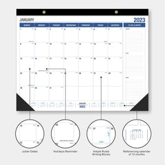 Large Wall Calendar 18 Months 17x22 Inches with Hanging Rope
