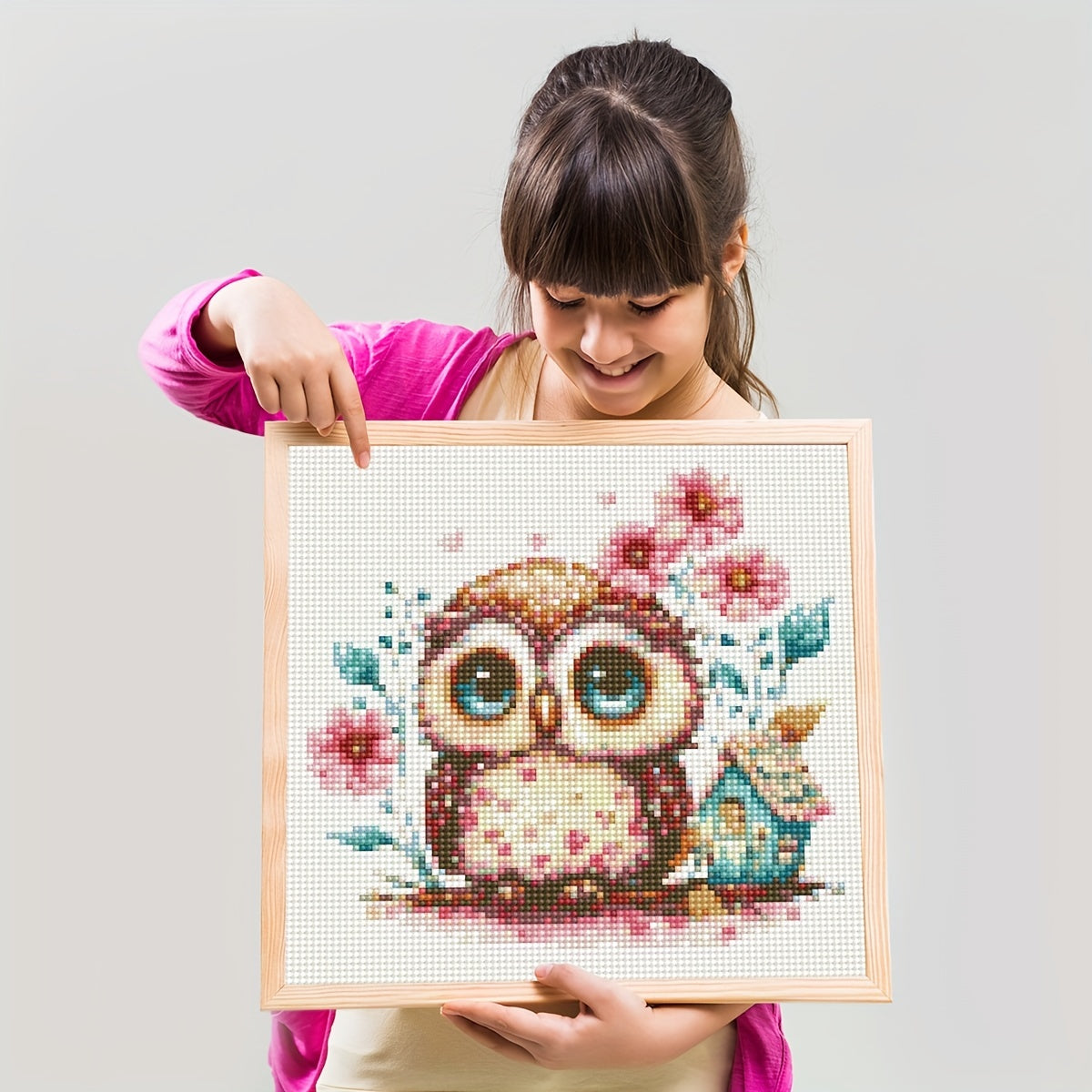 30x30cm 5D DIY Owl's Home Diamond Painting Kit