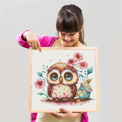 30x30cm 5D DIY Owl's Home Diamond Painting Kit