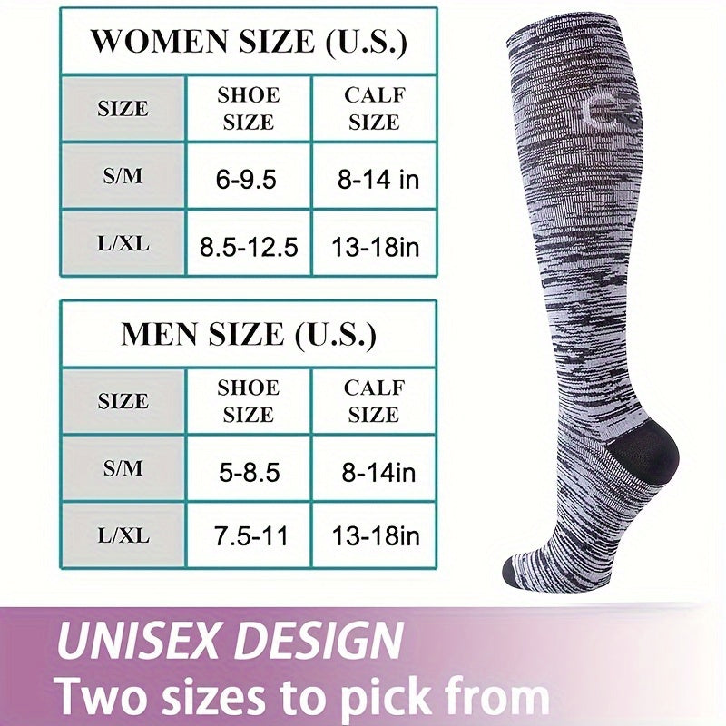 C3 Compression Socks For Women Men Nursing Running Travel Knee High Socks
