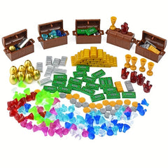 Deluxe Treasure Chest Building Blocks Set with Gems & Accessories