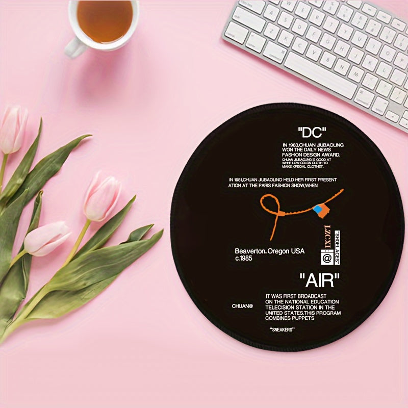 Hand Painted English Letter Circular Mouse Pad