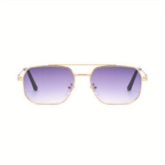 Double Beam Square Frame Men's UV Sunglasses
