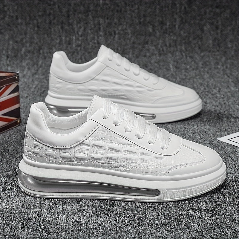 Men's Crocodile Pattern Skate Shoes Breathable Sneakers