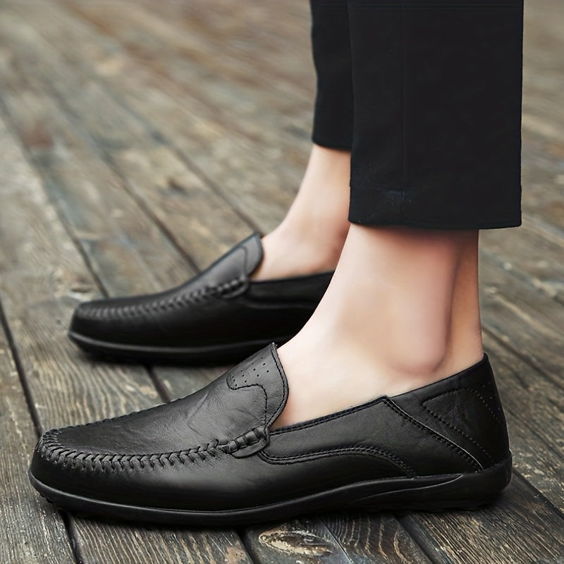Men's Lightweight Leather Loafer Shoes for Spring & Summer