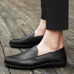 Men's Lightweight Leather Loafer Shoes for Spring & Summer