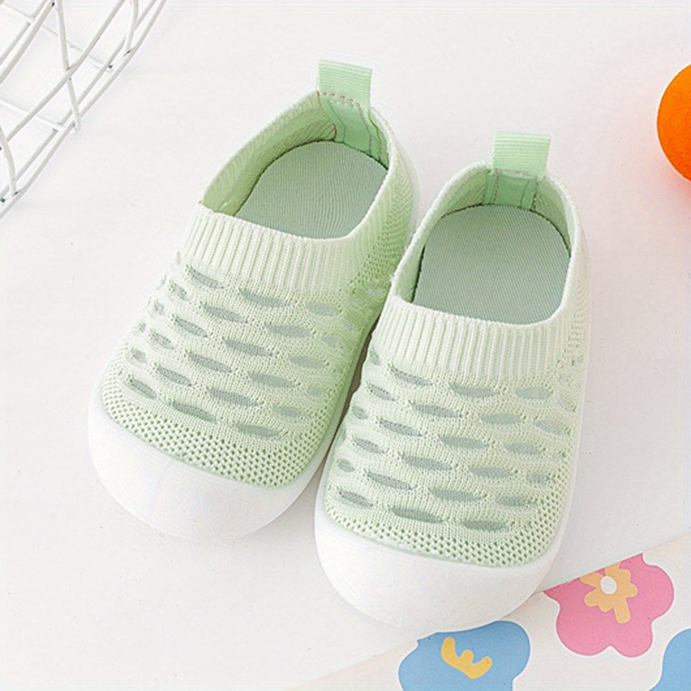 Breathable Woven Sneakers for Baby Boys Lightweight Slip On Shoes