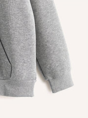 Solid Kangaroo Pocket Hoodie Casual Long Sleeve Drawstring Hoodies