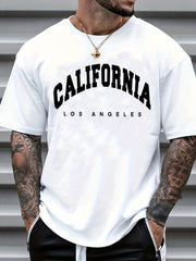 Men's California Graphic Print Crew Neck T-shirt